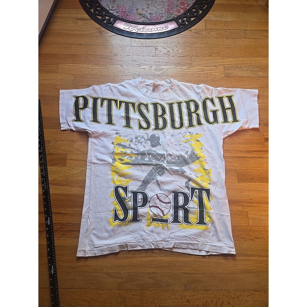 Vtg 90s Pittsburgh Sports Shadow T-shirt Mens XL All Over Print Vintage USA Made